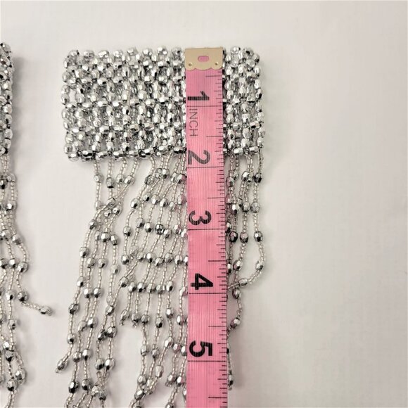 Wrist Bracelet Silver Arm Cuff Stretchy Wrist Bracelet- Belly Dance or Parties - Picture 7 of 8